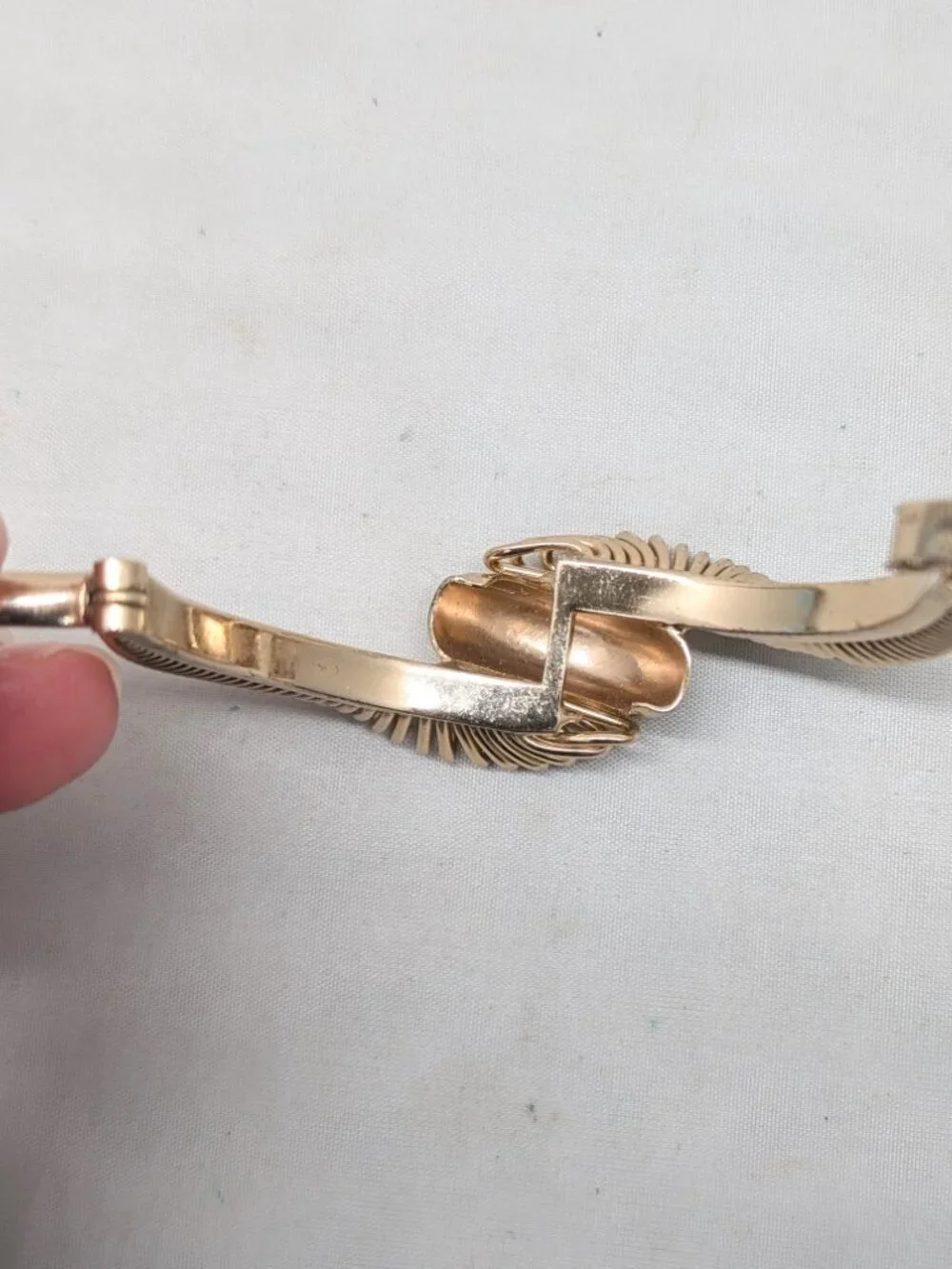 Vintage 1950s Signed Napier Goldtone Spiral Bracelet